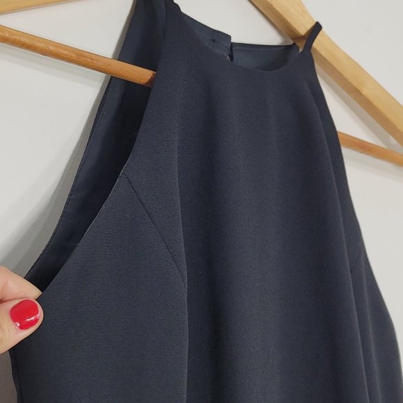 Laundry By Shelli Segal Black Sleeveless Cocktail Open Back Zipper Sheath Dress - Picture 3 of 11